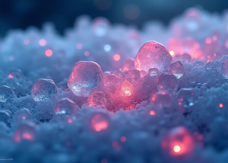 Abstract visualization of secure digital glacial data connections